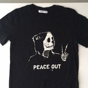 Jawbreaking skull peace out tshirt